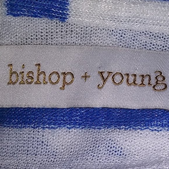 Blue and White Striped Sweater Top by Bishop & Young, size Large - Picture 12 of 12